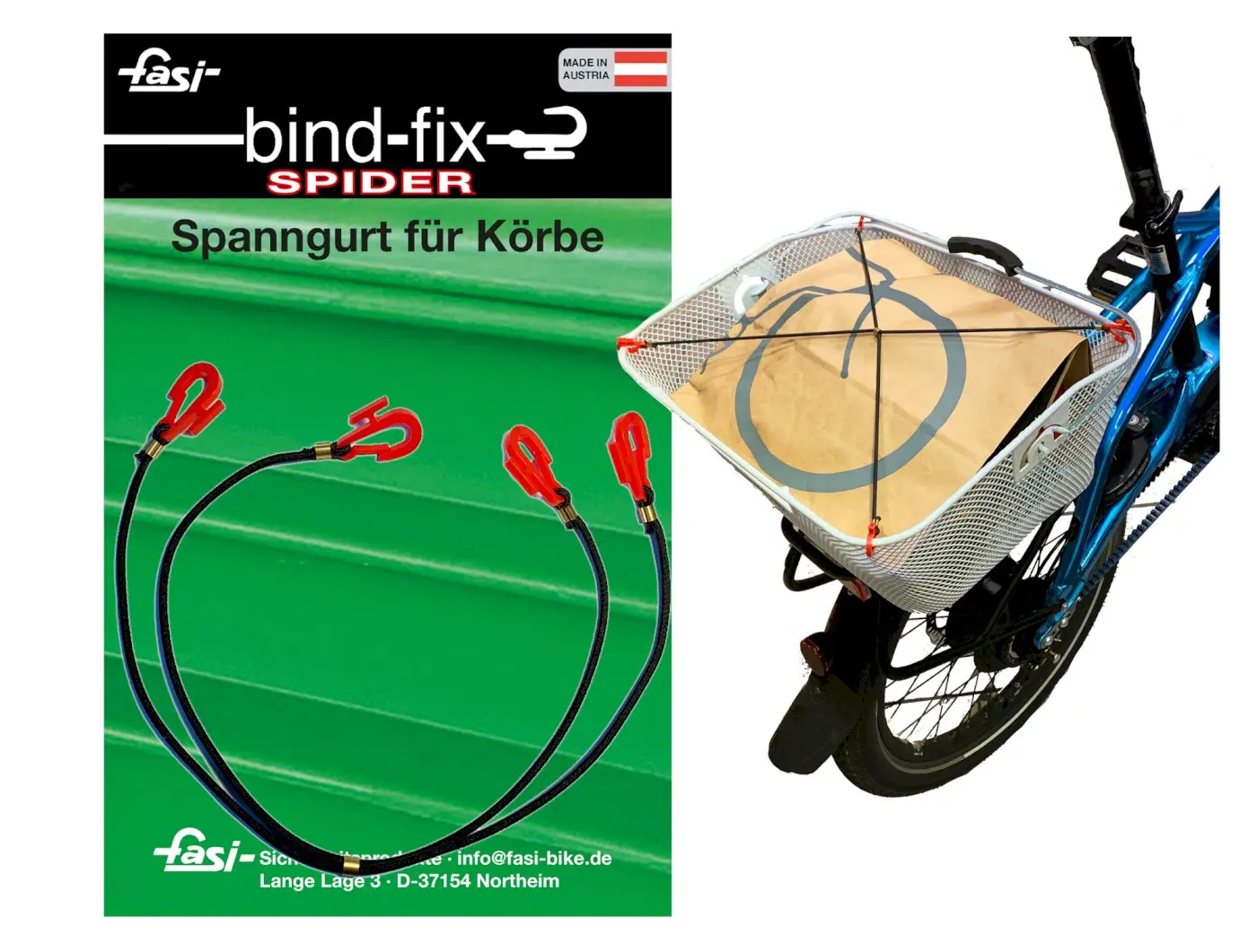 fasi Spanngurt bind-fix Spider für Körbe