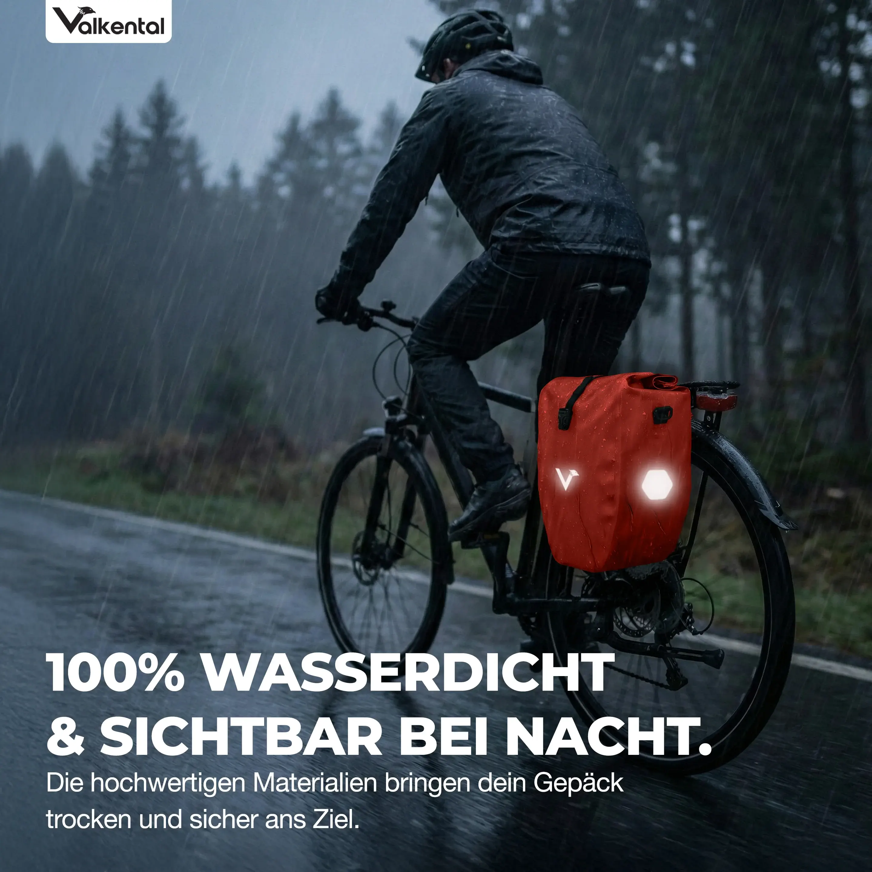 Valkental Bike Bag 20 Liter rot