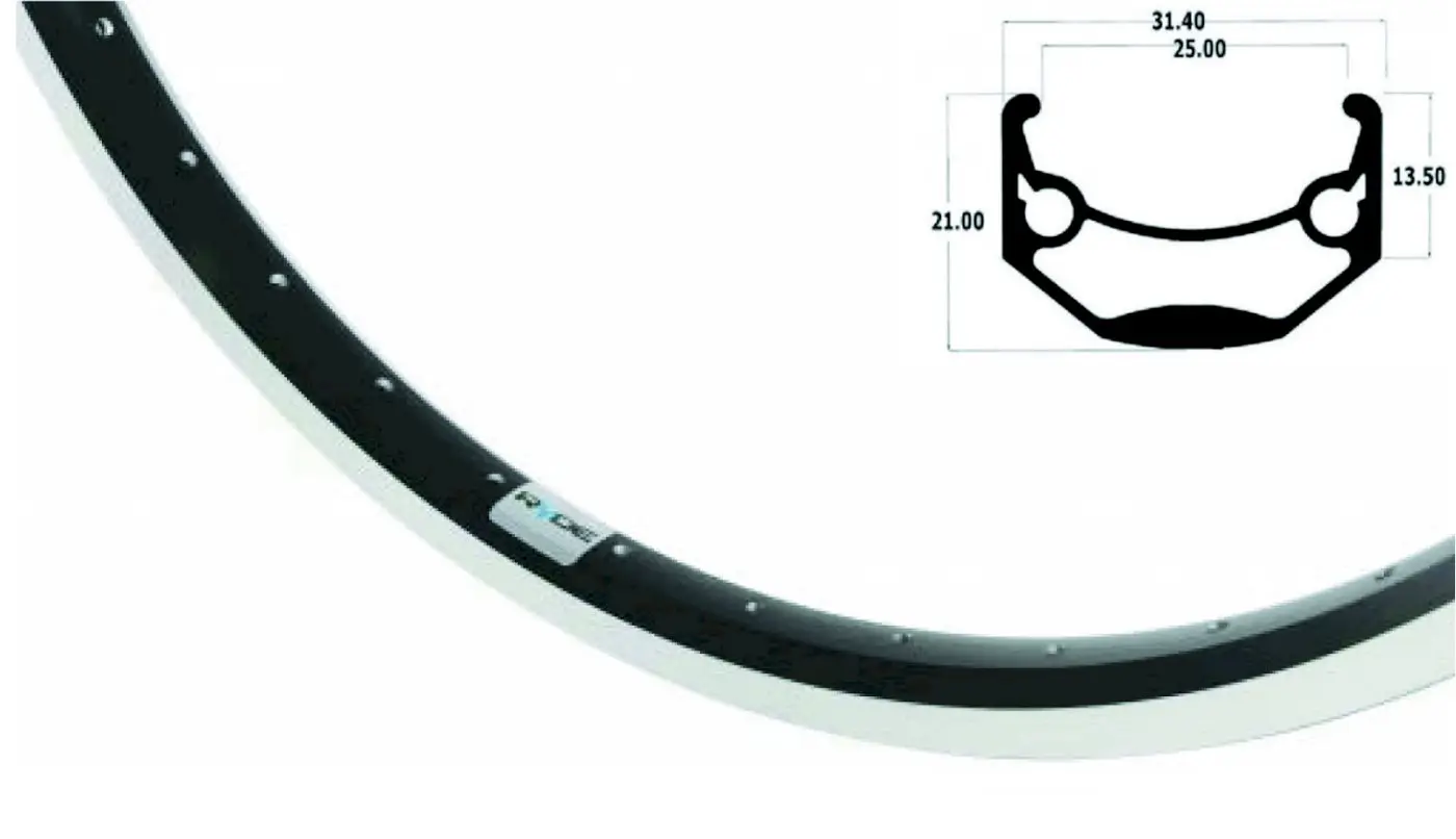 RYDE Hinterrad 28 Zoll Rigida Andra 40 schwarz Shimano 8-Gang
