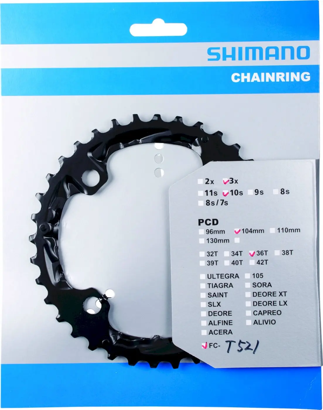 Shimano Kettenblatt FC-T611 Deore 36 Zähne Y1NL98020 Shimano Kettenblatt FC-T611 Deore 36 Zähne Y1NL98020