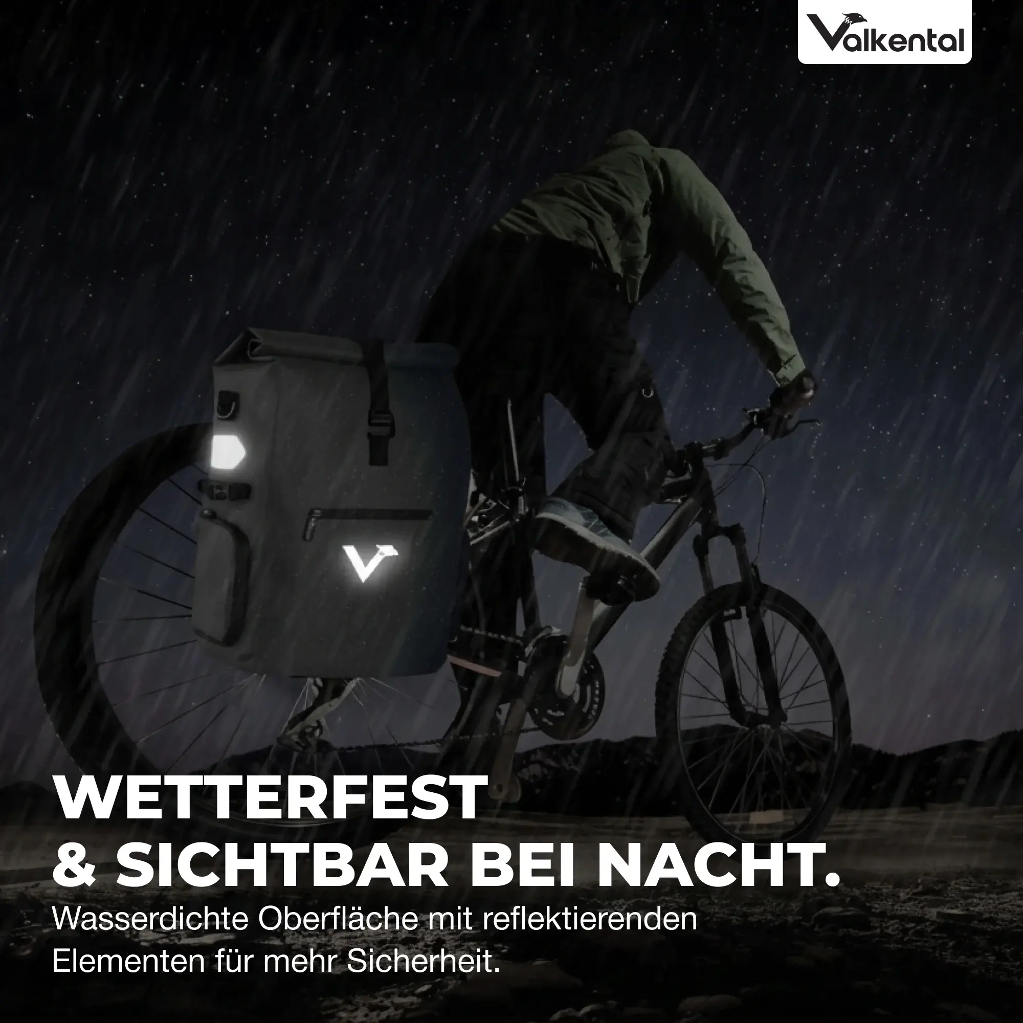 Valkental ValkPro 3in1 Fahrradtasche schwarz