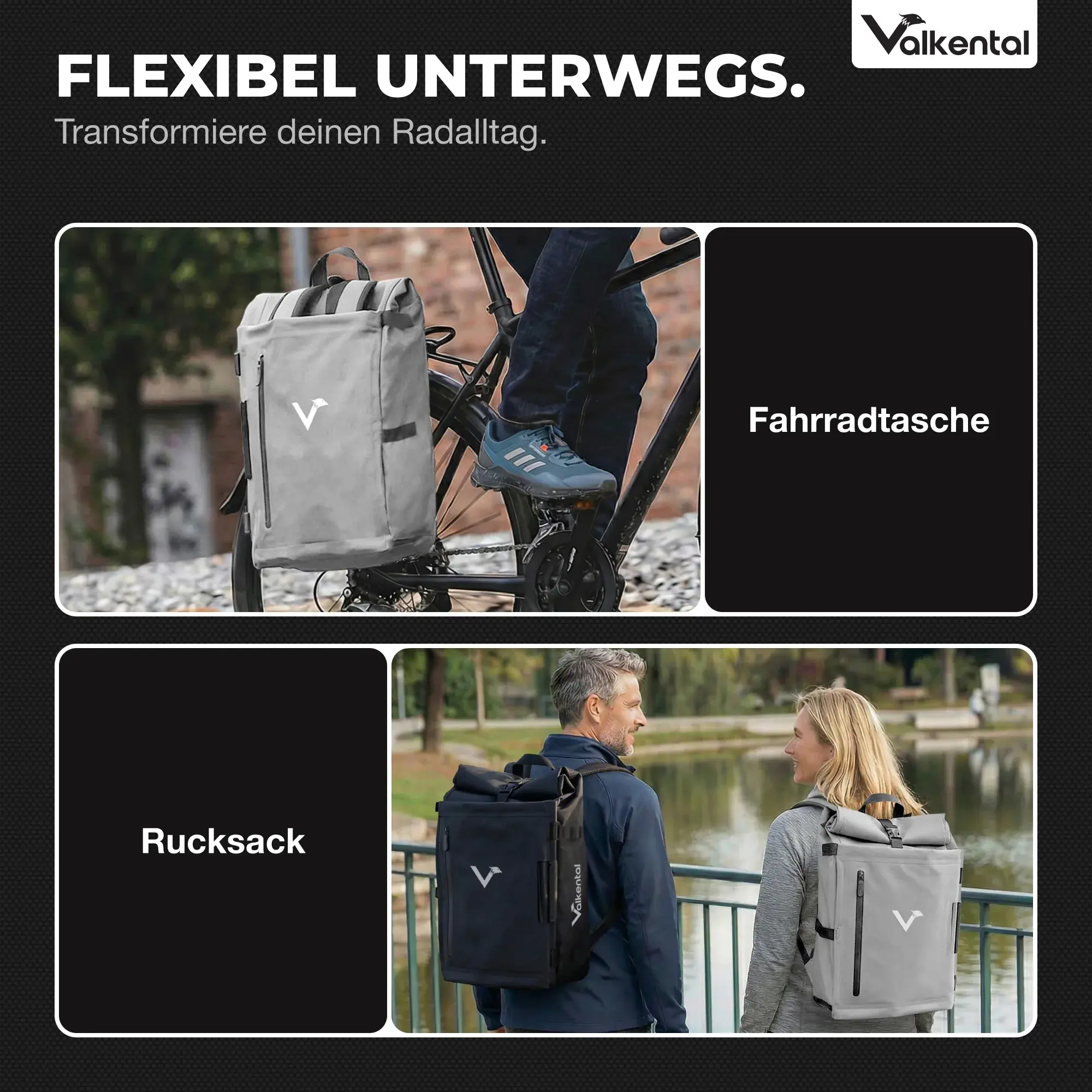 Valkental TrailX grau reflektierend