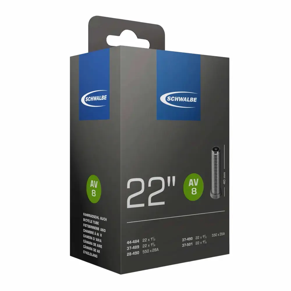 Schwalbe Schlauch 22 Zoll Nr. 8 AV - Autoventil - Schrader