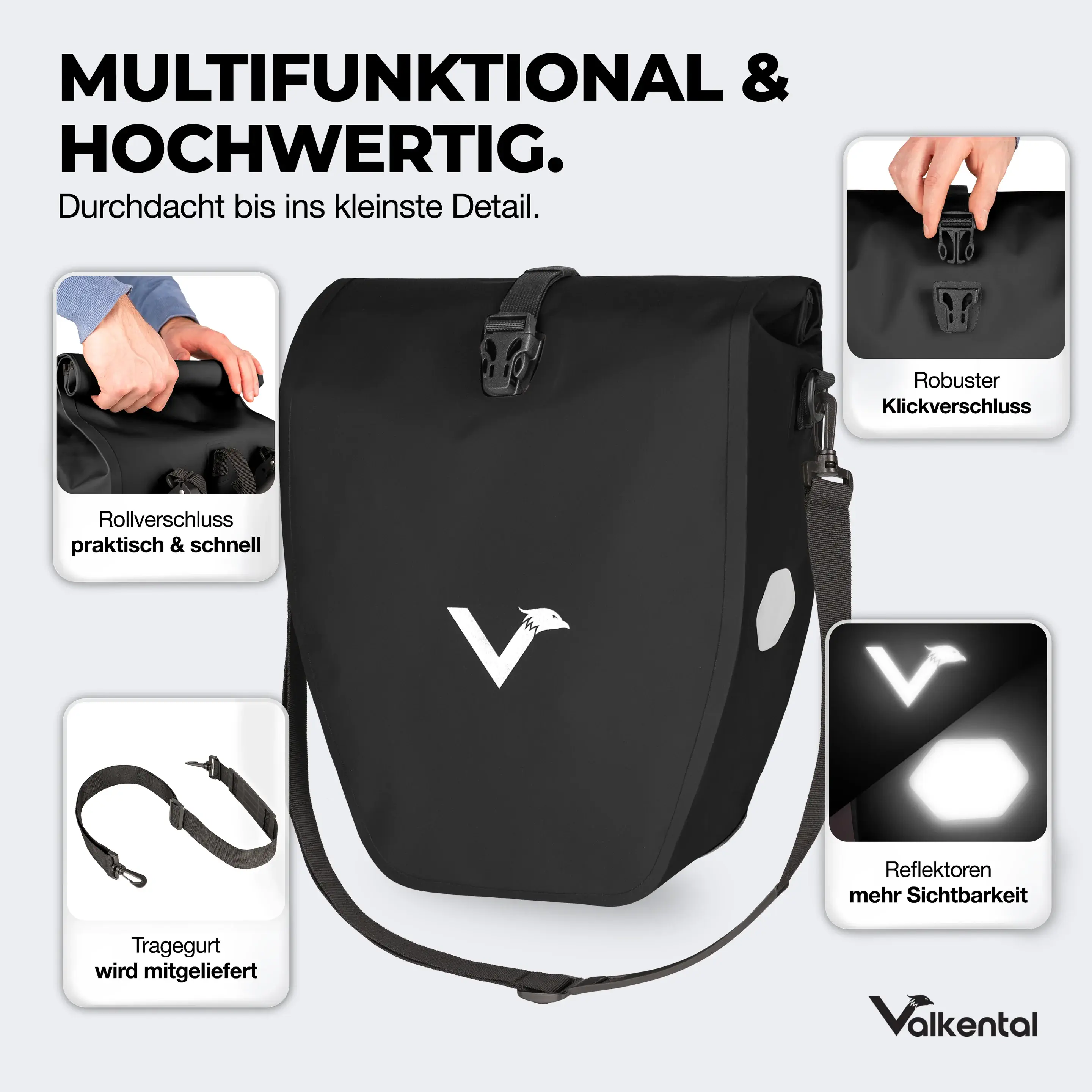Valkental Bike Bag 28 Liter schwarz Valkental Bike Bag 28 Liter schwarz mit Kühlfunktion