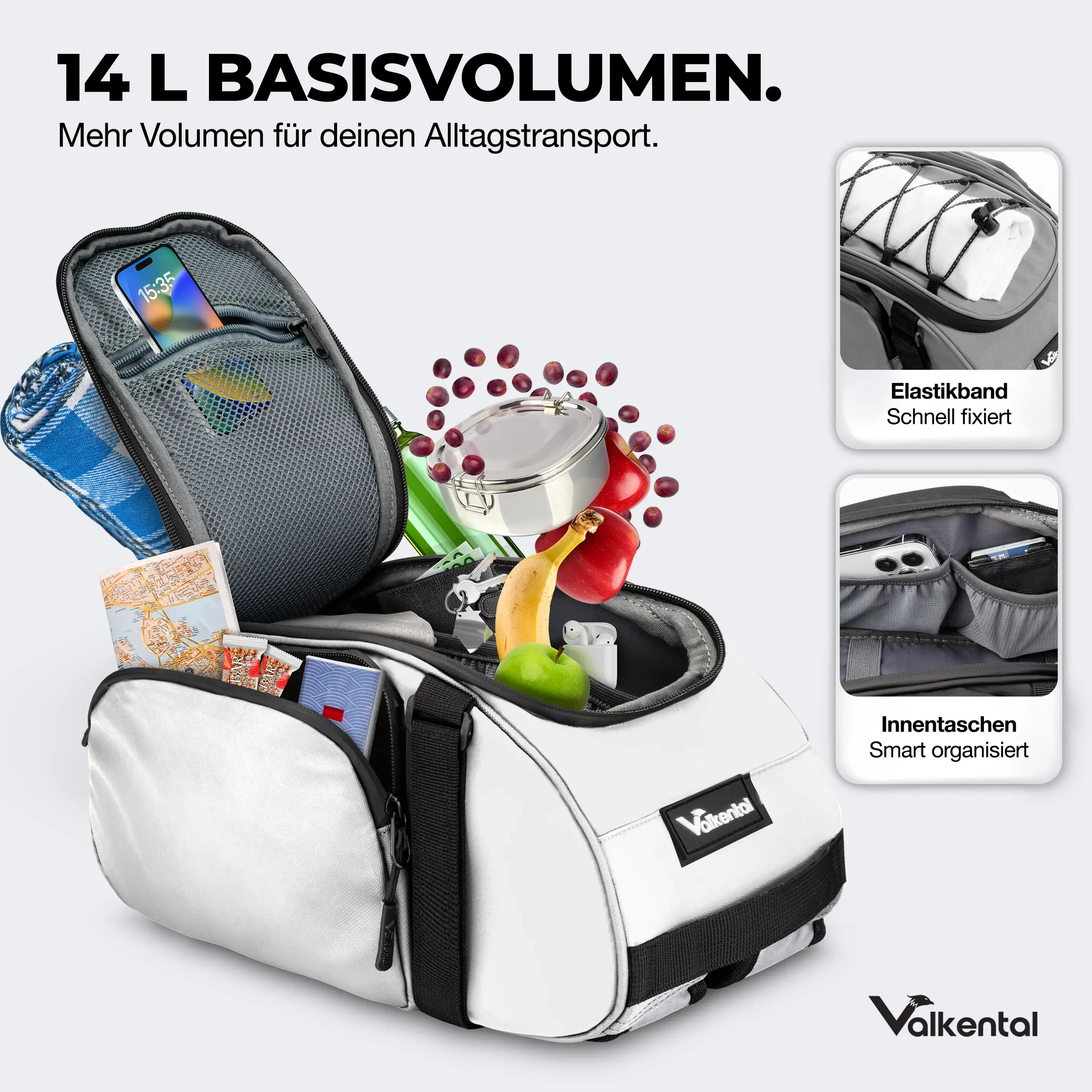 Valkental Trunk Bag 10 Liter reflektierend Valkental Trunk Bag 14 Liter reflektierend