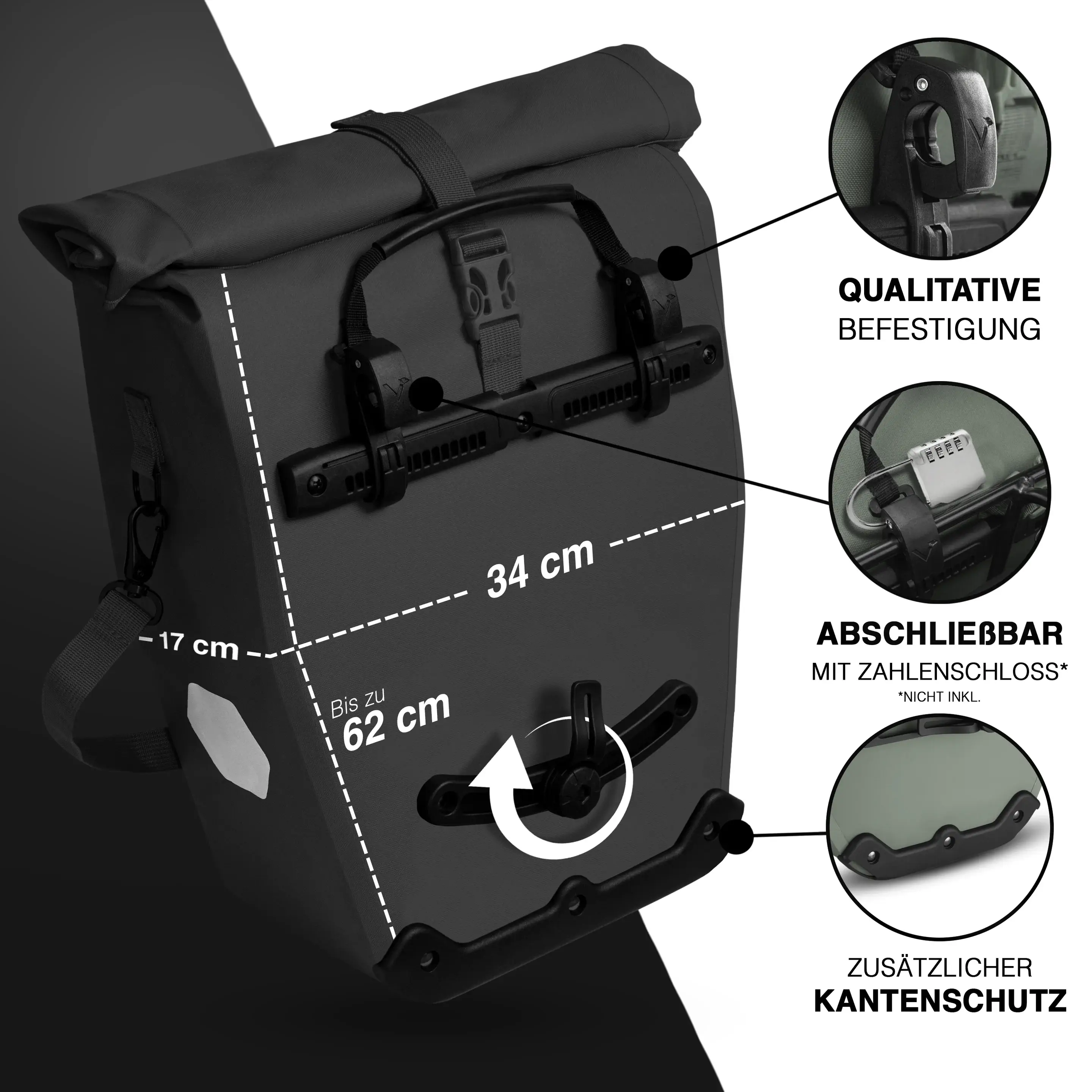 Valkental Bike Bag Urban schwarz Valkental Bike Bag Urban schwarz