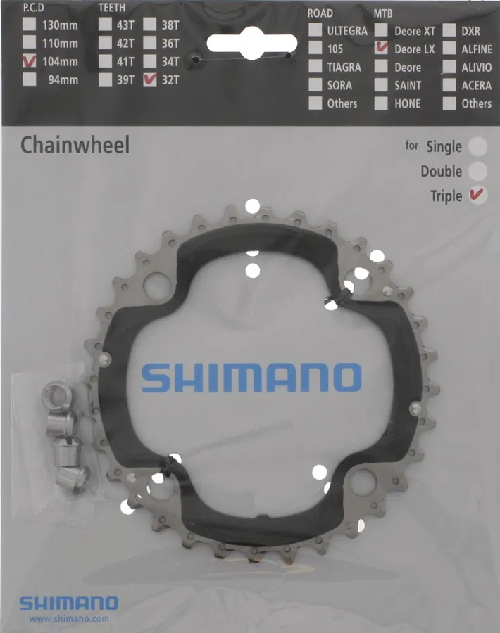 Shimano Deore Kettenblatt 32 Zähne – 104 mm , 4-Loch, 10-fach Shimano Deore Kettenblatt 32 Zähne – 104 mm , 4-Loch, 10-fach