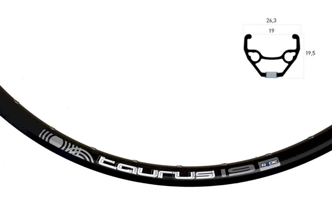 RYDE Hinterrad 28 Zoll Rigida Taurus Disc schwarz Shimano 8-11 fach