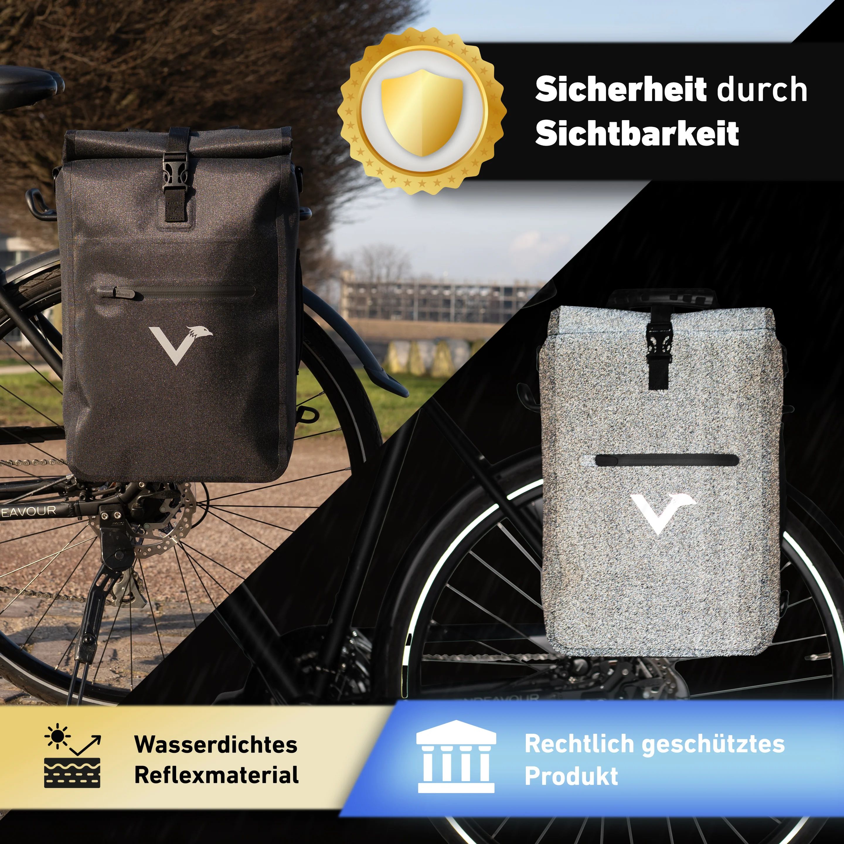Valkental ValkOne 23 l 3in1 Fahrradtasche Space Black Valkental ValkOne 23 l 3in1 Fahrradtasche Space Black