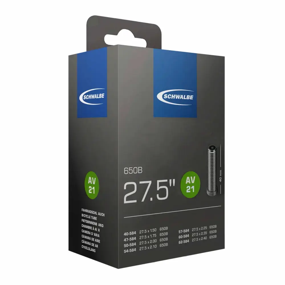 Schwalbe Fahrradschlauch AV Ventil Nr. 21 27,5" 650 B 40 mm 40/62-584