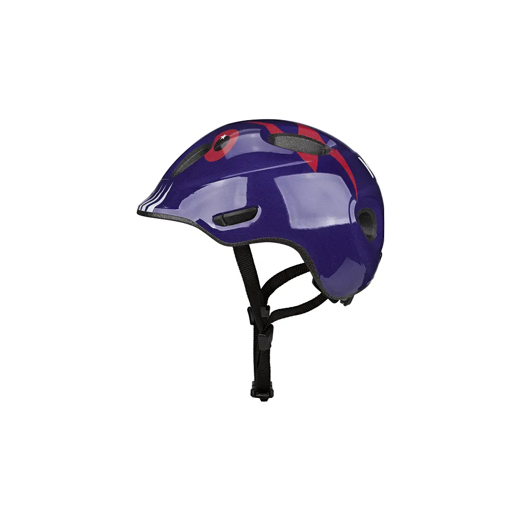 KED Helm Meggy Spark monster mood purple blue 50-55 cm mit Rücklicht