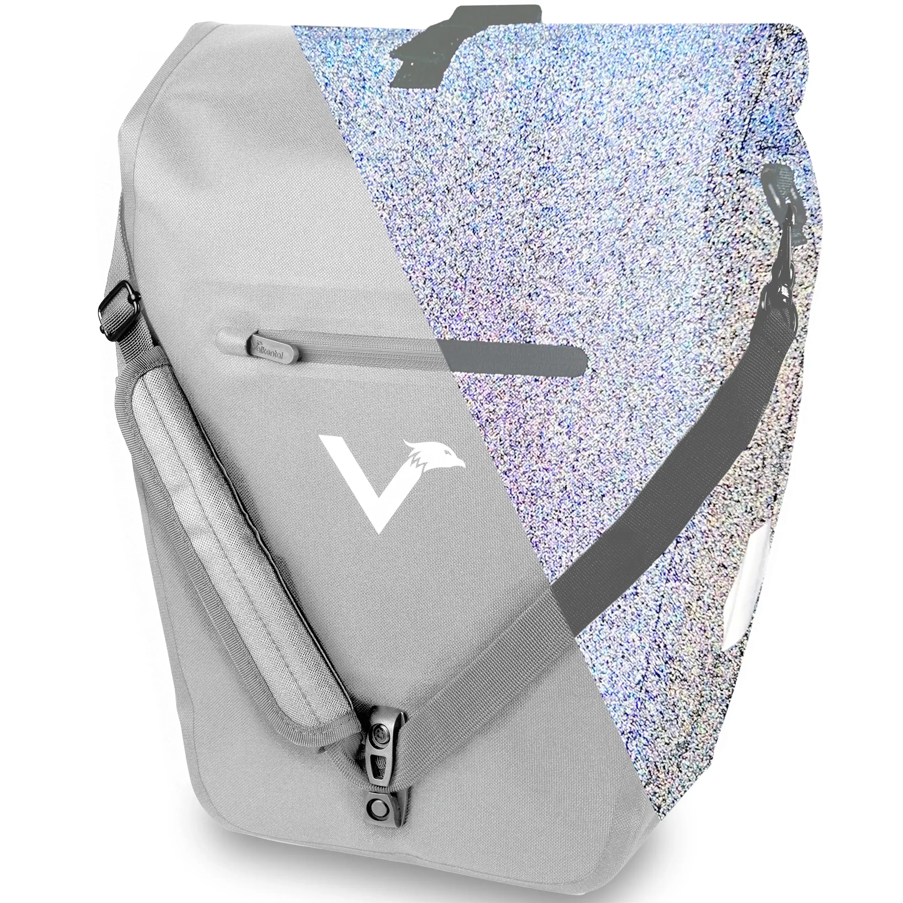 Valkental ValkOcean - Praktische & schicke 2in1 Gepäckträgertasche Space Grey Valkental ValkBasic - große & wasserdichte Gepäckträgertasche Reflective