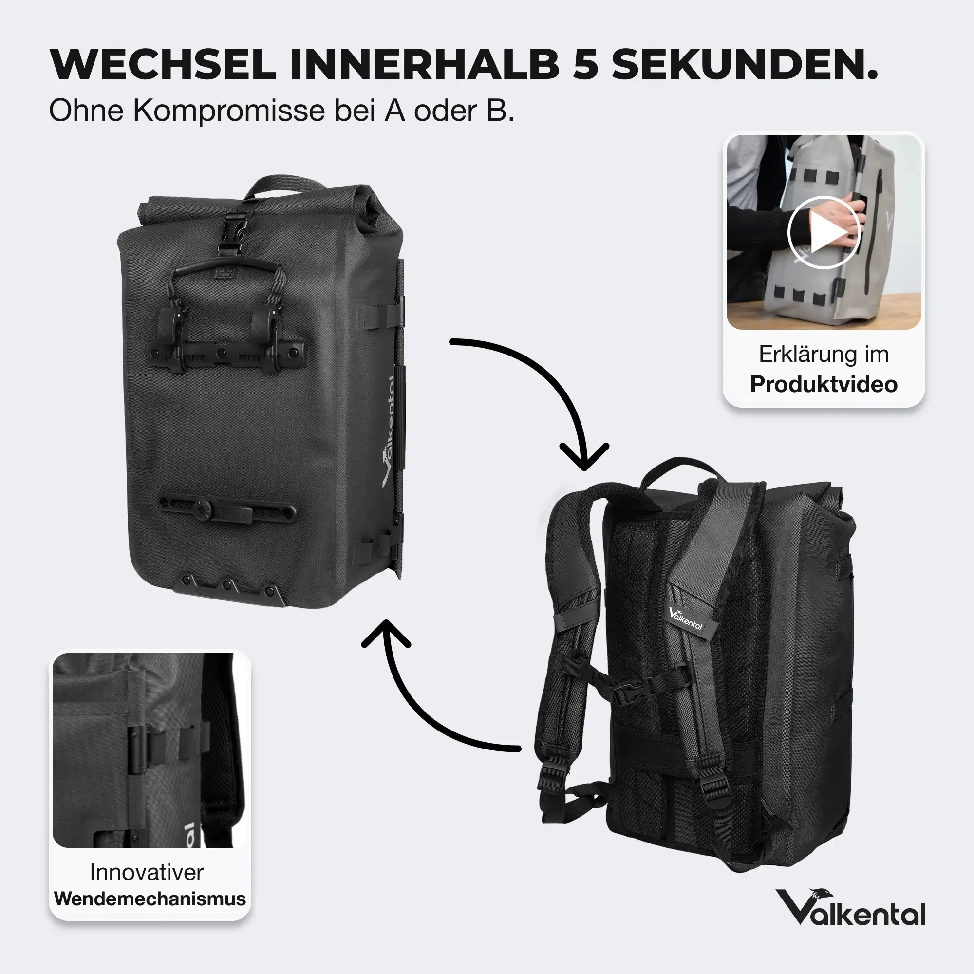 Valkental TrailX schwarz Valkental TrailX schwarz