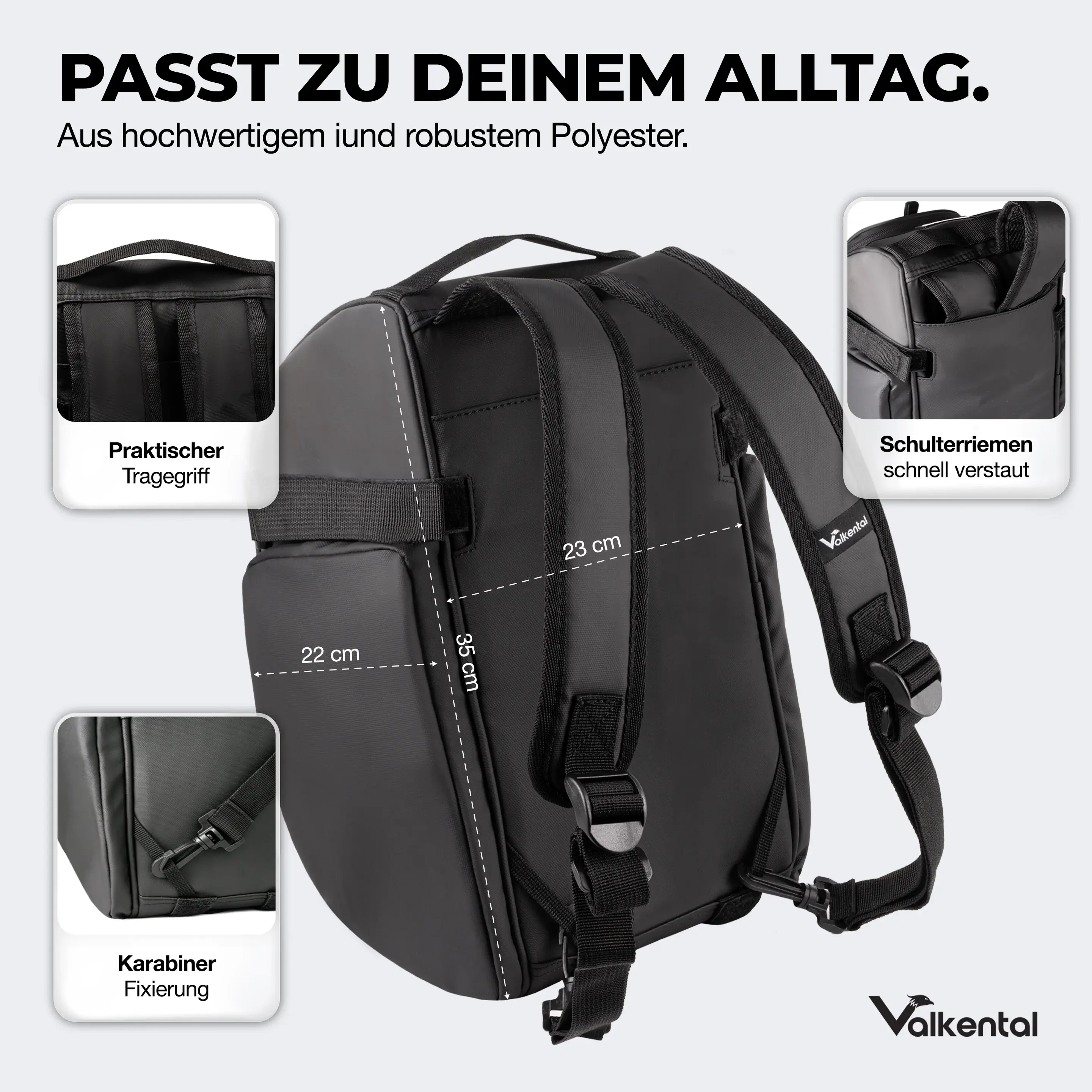 Valkental Trunk Bag 14 Liter schwarz mit Kühlfunktion Valkental Trunk Bag 10 Liter schwarz mit Kühlfunktion