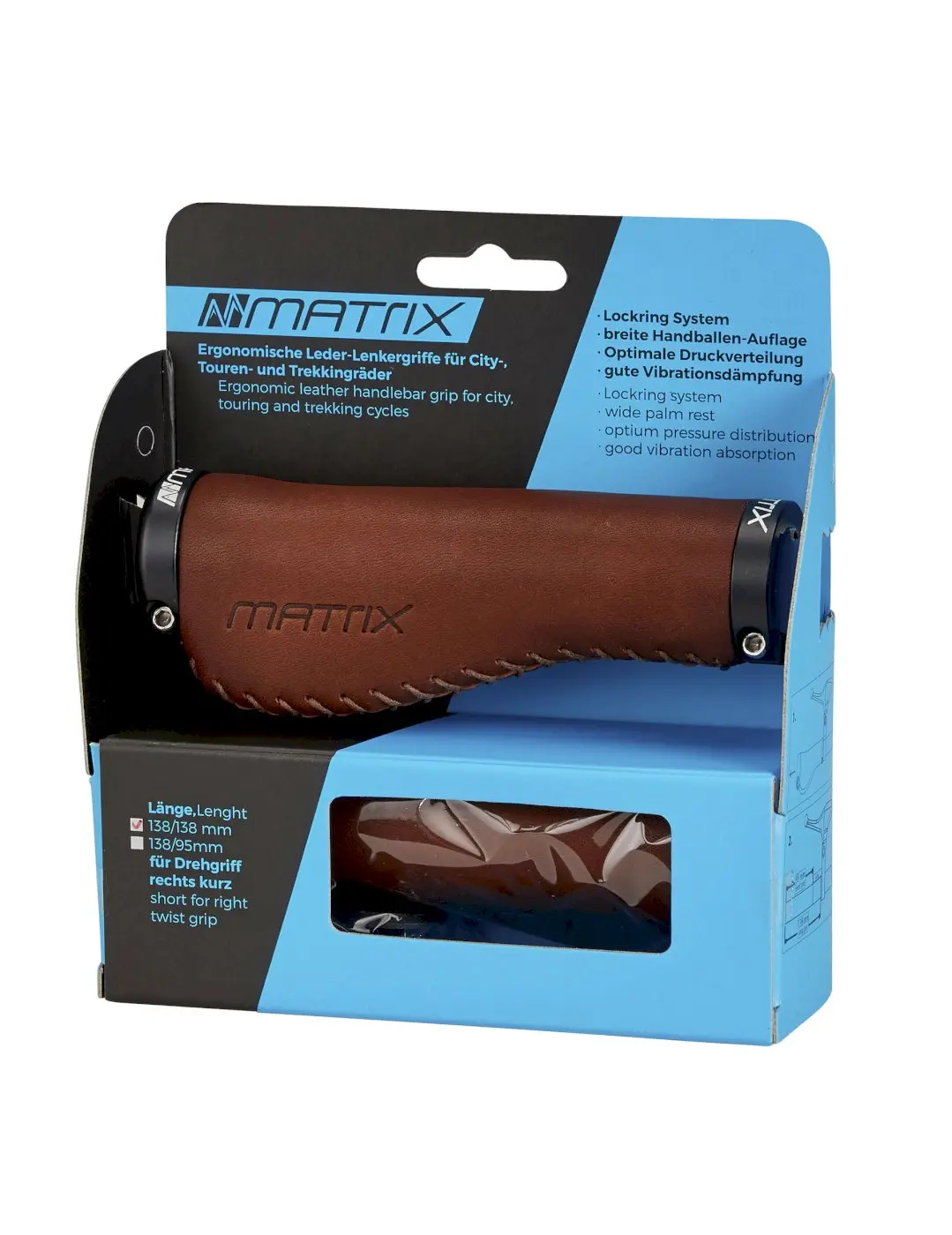 MATRIX Lenkergriff G3 Leder 138/138 mm Leder MATRIX Lenkergriff G3 Leder 138/138 mm Leder