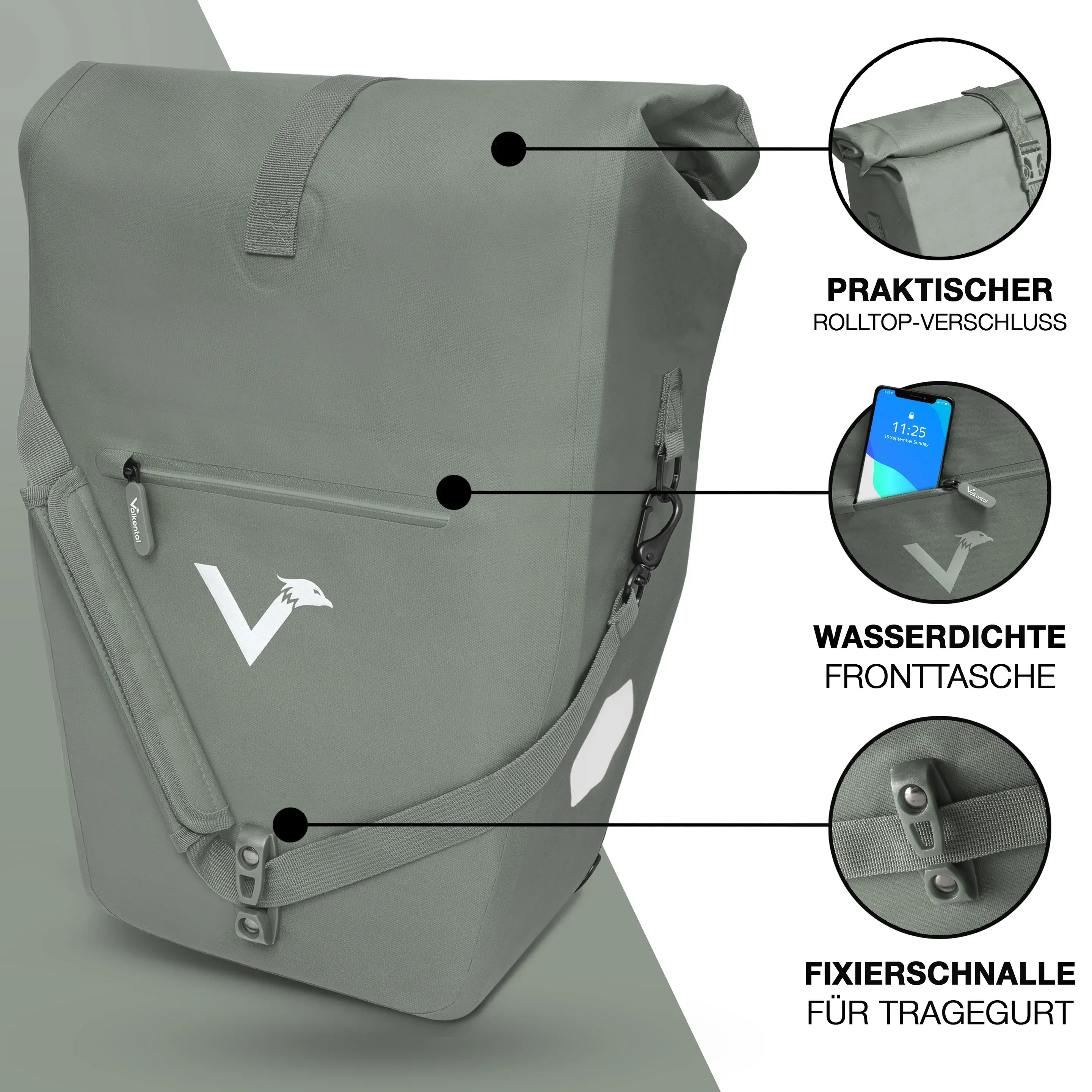 Valkental Bike Bag Urban grün Valkental Bike Bag Urban grün