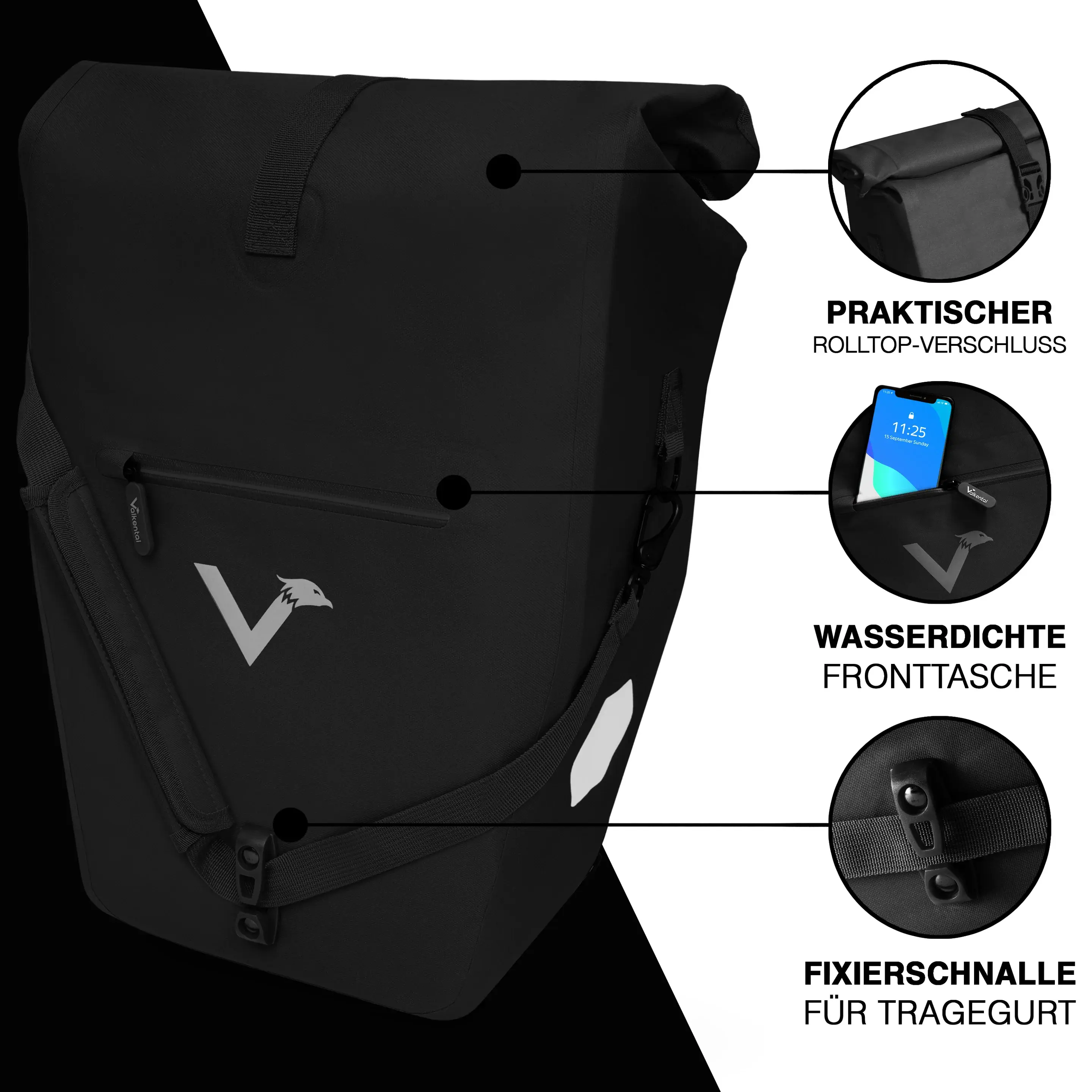Valkental Bike Bag Urban schwarz Valkental Bike Bag Urban schwarz