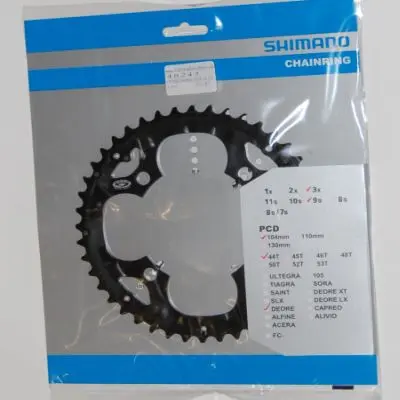 Shimano Kettenblatt Deore FC-M532 44 Zähne schwarz 104 mm Shimano Kettenblatt Deore FC-M532 44 Zähne schwarz 104 mm