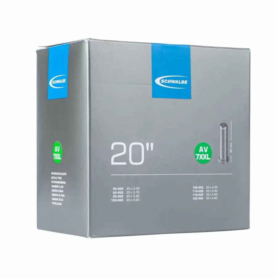Schwalbe Schlauch 20 Zoll Nr. 7 AV - Autoventil - Schrader - XXL Schwalbe Schlauch 20 Zoll Nr. 7 AV - Autoventil - Schrader - XXL